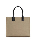 Versace Small 'Tote' Beige Tela Bag
