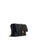 Versace 'Cleio' Small Black Lear Crossbody Bag