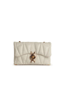 Versace 'Cleio' Small White Lear Crossbody Bag