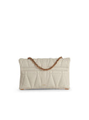 Versace 'Cleio' Small White Lear Crossbody Bag