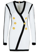 Balmain White Viscose Blend Dress