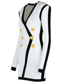 Balmain White Viscose Blend Dress