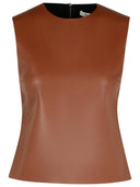 Jw Anderson Brown Lear Tank Top