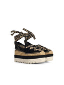 Stella Mc Cartney 'Gaia' Black Tela Sandals