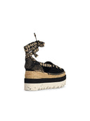 Stella Mc Cartney 'Gaia' Black Tela Sandals