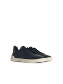 Zegna 'Triple' Blue Lear Sneakers