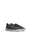 Zegna 'Triple' Navy Suede Sneakers