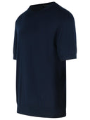 Maglietta in cotone blu zegna