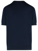 Maglietta in cotone blu zegna