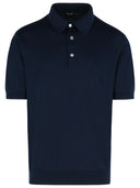 Zegna Poloshirt in blauer Baumwolle