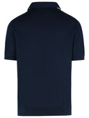 Zegna Poloshirt in blauer Baumwolle
