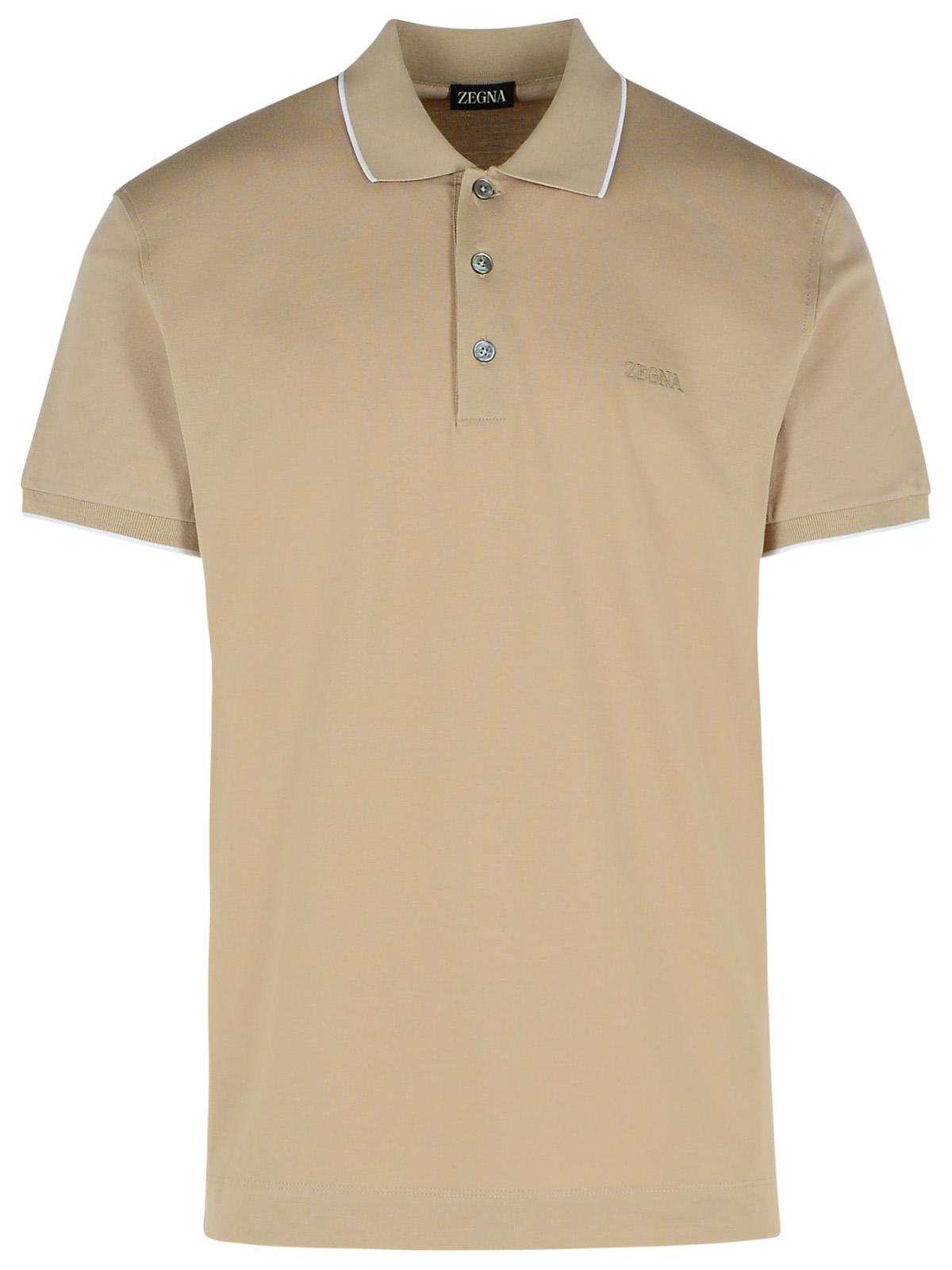 Zegna Beige Baumwollpolo -Hemd