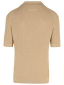 Zegna 'Premium' Biege Cotton Polo Shirt