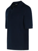 Zegna 'Premium' Polo -Hemd in blauer Baumwolle