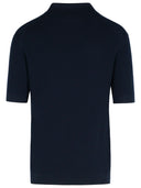 Zegna 'Premium' Polo -Hemd in blauer Baumwolle