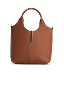 TOD 's Pequeña bolsa de compras Brown Lear