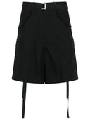 791 Black Cotton Bermuda Shorts