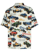 791 'Car Race' Multicolor Cotton Blend Shirt