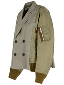 791 'Bonding' Green Polyester Blend Jacket