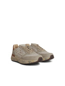 Priata 'Mick' White Suede Blend Sneakers