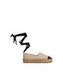 Tory Burch 'Cap Toe' Cream Lear Espadrilles