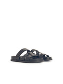 Tory Burch 'Ines' Black Lear Slippers