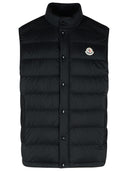 Gilet en polyamide noir moncler 'bar'