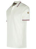 Moncler White Cotton Polo Shirt