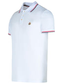 Moncler White Cotton Polo Shirt