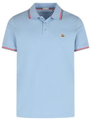 Moncler Polo en coton bleu clair