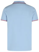 Moncler Polo en coton bleu clair
