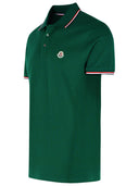Moncler Polo -Hemd in grüner Baumwolle