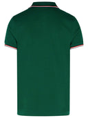 Moncler Polo -Hemd in grüner Baumwolle