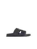 Moncler Black Lear Blend Sandals