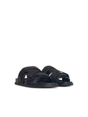 Moncler Black Lear Blend Sandals