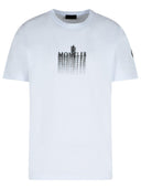 Moncler weiße Baumwoll -T -Shirt