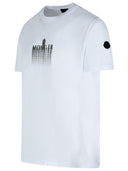 Moncler weiße Baumwoll -T -Shirt