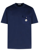 Moncler Blue Cotton T Shirt