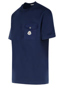 Moncler Blue Cotton T Shirt