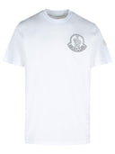 Maglietta di cotone bianco moncler
