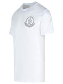 Maglietta di cotone bianco moncler