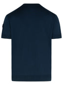 Moncler Blue Silk Blend T Shirt