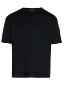 Pull à mélange de soie noir Moncler