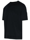 Pull à mélange de soie noir Moncler