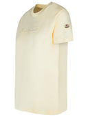 Maglietta in cotone crema moncler