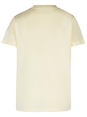 Maglietta in cotone crema moncler