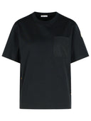 Camiseta de algodón negro moncler