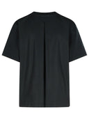 Camiseta de algodón negro moncler