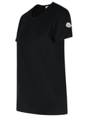 Maglietta in cotone nero moncler