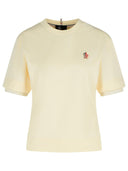Moncler Grenoble Ivory Cotton T Shirt